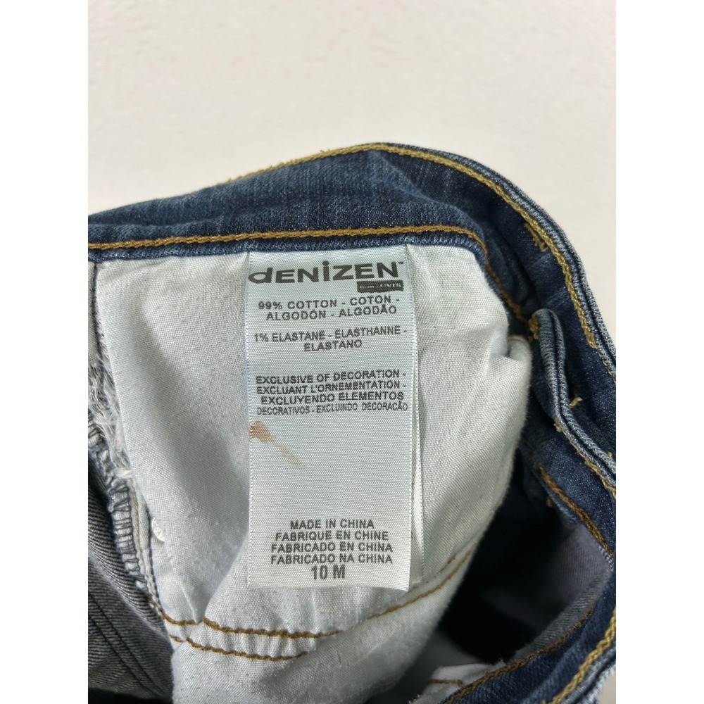 Classic Casual Denizen Levi's Women 10M Blue Straight Leg Mid Rise Stretch Jeans - Picture 8 of 12
